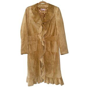 Vintage Calypso Waterfall Suede Coat